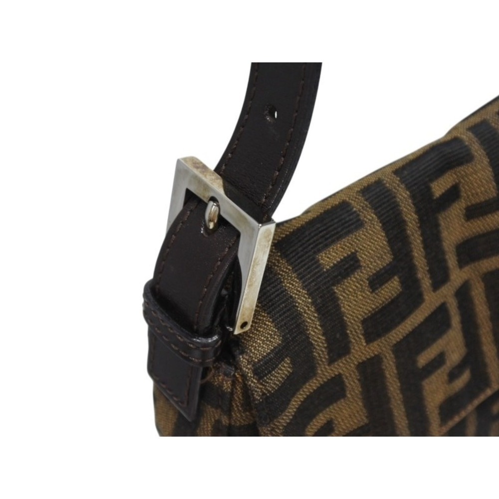 Fendi canvas Bucket Mamma handbag brown Zucca leather - Picture 5 of 10